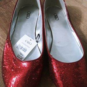 Red glitter Cato brand flats